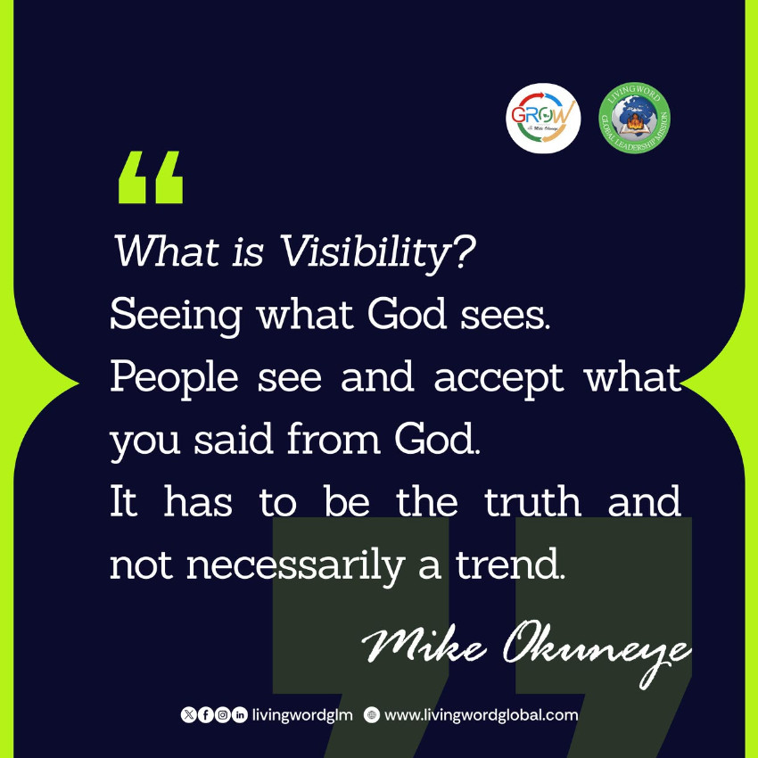 THERE IS NOTHING WRONG IN BEING VISIBLE