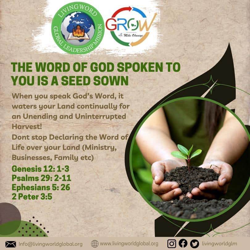 The word of God spoken to you is a seed sown